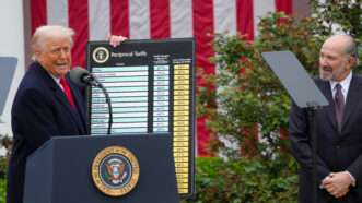 President Donald Trump signs two executive orders on April 2 instituting tariffs |  Andrew Leyden/ZUMAPRESS/Newscom